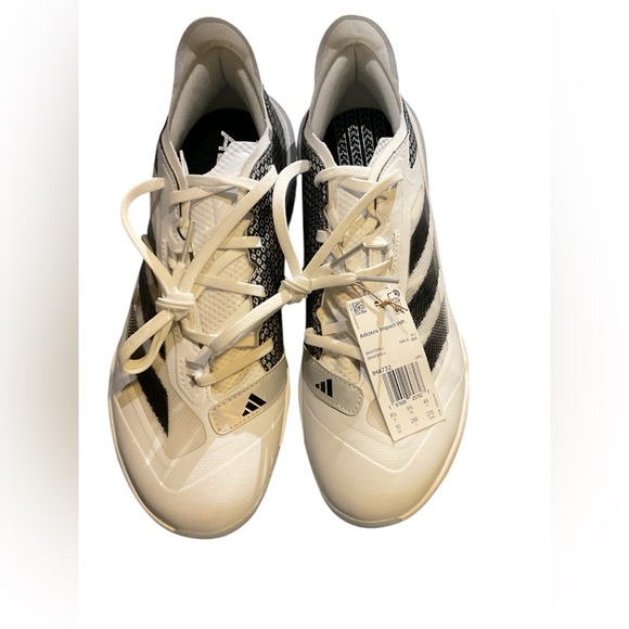 NWT Adidas adizero baseball cleats white and black size 9.5 men’s - Picture 2 of 5